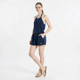 Roxy Women's Extratropical Halter Romper, Dress Blue, XS