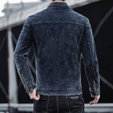 Corduroy Retro Denim Jacket For Men FallWinter