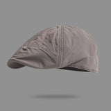 The Men's Solid Color Quick-drying Stitched Design-forward Retro Baseball Cap Is Suitable For Daily Casual Commuting And Street Wear.