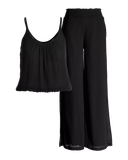 Boston Proper Gauze Blouson Top And Wide Leg Lounge Set, Medium