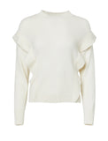 Bcbgmaxazria Flounce Trim Sweater – Gardenia