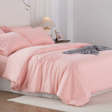 Kasentex Lightweight Duvet Cover Set - Breathable Bedding Set with Shams
