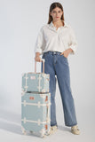SarahFace 3 Pieces Luggage Sets - Embossed Blue's