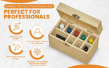 PuriTEST Precious Metal Jewelry Testing Kit Gold Silver Platinum Test Acids Wooden Box 30X Eye Loupe 10K 14K 18K 24K Needle File Cloth Acid