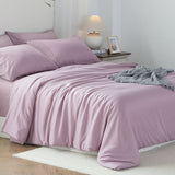 Kasentex Lightweight Duvet Cover Set - Breathable Bedding Set with Shams