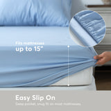 Kasentex Lightweight Sheet Set Twin/Full/Queen/King - Breathable Deep Pocket Bed Sheets with Pillowcases