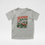 SLEIGH ALL DAY TODDLER CHRISTMAS MONSTER TRUCK TEE - ASH