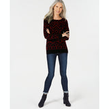 Charter Club Pure Cashmere Graphic Boatneck Sweater, Size PL