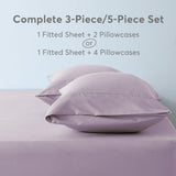 Kasentex Lightweight Sheet Set Twin/Full/Queen/King - Breathable Deep Pocket Bed Sheets with Pillowcases
