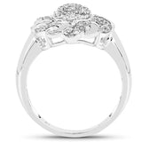14K Yellow Gold Plated 0.28 Carat Genuine White Diamond .925 Sterling Silver Ring