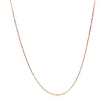 Diamond Cut Cable Link Chain in 14k Rose Gold (0.8 mm)