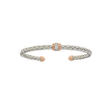 Cubic Zirconia Bangle Bracelet Sterling Silver