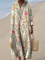 Long Sleeve Shirt Dress Women's Casual Floral