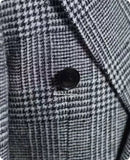 Autumn And Winter Men's Plaid Thick Warm Woolen Polo Coat