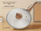 Non-stick Flat-bottom Frying Pan Designed For Both Induction Cooktops And Gas Stoves