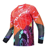 V-neck 3D Digital Print Long Sleeve