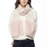 Inc Womens Plaid Colorblock Muffler Scarf Pink O/S