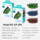 KP-290 Wholesale Cross-Border Motorcycle Helmet Bluetooth Headset Intercom Music Waterproof Noise Cancellation Digital Display Hands Free Calling In Stock
