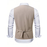Mens Light Business-Style V-Neck Suit Vest