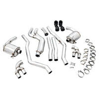 AWE Tuning 2019+ BMW M340i (G20) Non-Resonated Touring Edition Exhaust - Quad Diamond Black Tips