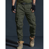 Mens Slim-fit Multi-pocket Work Trousers