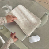 Hand-held Anti-seismic White Black Laptop Bag