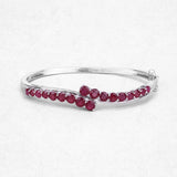 9.10 Carat Glass Filled Ruby .925 Sterling Silver Bangle