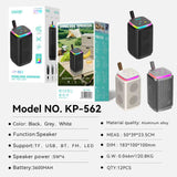 KP-562 Portable Mini Bluetooth Speaker Dual-Magnet Subwoofer RGB Lighting Wireless TF Card Support Hot-Selling Cross-Border Item