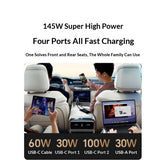 Charger Retractable Cable Super-fast Charging Car Charging Adapter Cigarette Lighter Socket