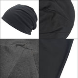 Solid-color Double-layer Pullover Beanie Thin Style