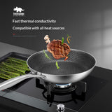 Cross-border 304 Stainless Steel Egg Fryer Stir-Fry Wok Pancake-Specific Non-Stick Pan