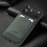Leather Magnetic Card Holder Phone Case Compatible With The 17 Pro Max