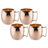 4-Pack: Hammered Copper-Finish Moscow Mule Mugs