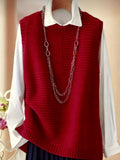 Womens Elegant Sleeveless Knitted Vest Top