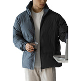 Mens Short Insulated Down Jacket Thickened Casual Outerwear