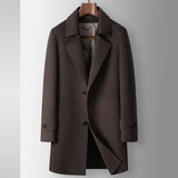 Men's Coat Autumn And Winter Mid-length Detachable White Goose Down Inner Youth High-end Business Handmade