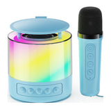 KP-K04 Best-Selling Portable Bluetooth Karaoke Speaker Wireless Microphone Set With Lights Suitable For Outdoors Kids And Home Use In Stock
