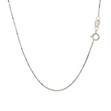14k White Gold Classic Box Chain 0.6mm