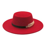Retro AutumnWinter Wide-Brimmed Wool Jazz Hat