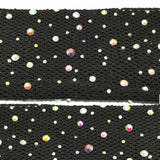Women's Fishnet Tights With Hot-fixed Rhinestones And Colored Crystal Accents