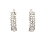 1.02ct Diamond Hoop Earrings 10KT White Gold