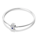 Silver Plated Stars Heart Shape Butterflies Clover Clasp Bracelet for Women Fit Original Charms Beads DIY Making Gift