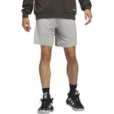 adidas Originals Mens Standard Legends 3-Stripes Basketball Shorts Metal Grey/White