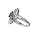 .70ct Emerald Diamond Ring 10KT White Gold