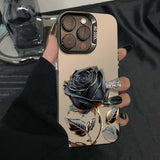 Black Gold Rose 17 Pro Max Phone Case