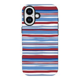 Colorful Striped Phone Case Creative 2 in 1 Design Customizable