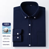 Men's Cotton Long Sleeve Oxford Woven Shirts
