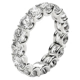 Round Cut Lab Grown Diamond Eternity Ring in 14k White Gold (5 cttw FG/VS2)