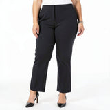 Kasper Black Plus Size Slim Pants, Size 24W