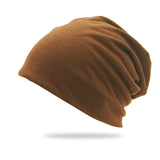 Solid-color Double-layer Pullover Beanie Thin Style
